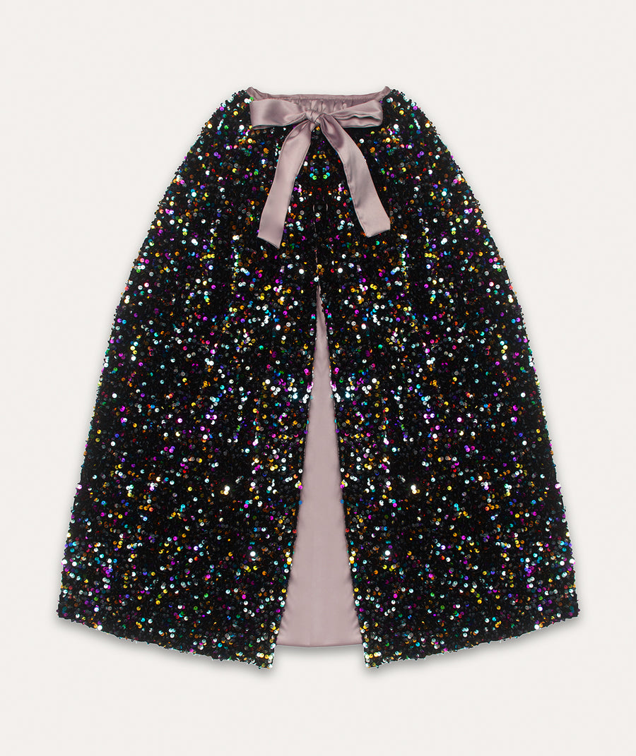 Rainbow Sequin Cape - Multi