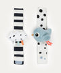 Wrist Rattle Set 2 Pack - Happy clouds Blue