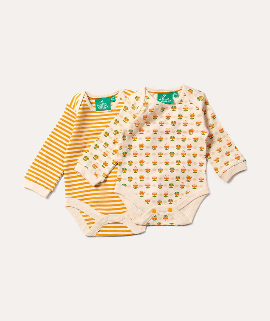 Organic Baby Bodysuit Set 2 Pack - Little Blooms