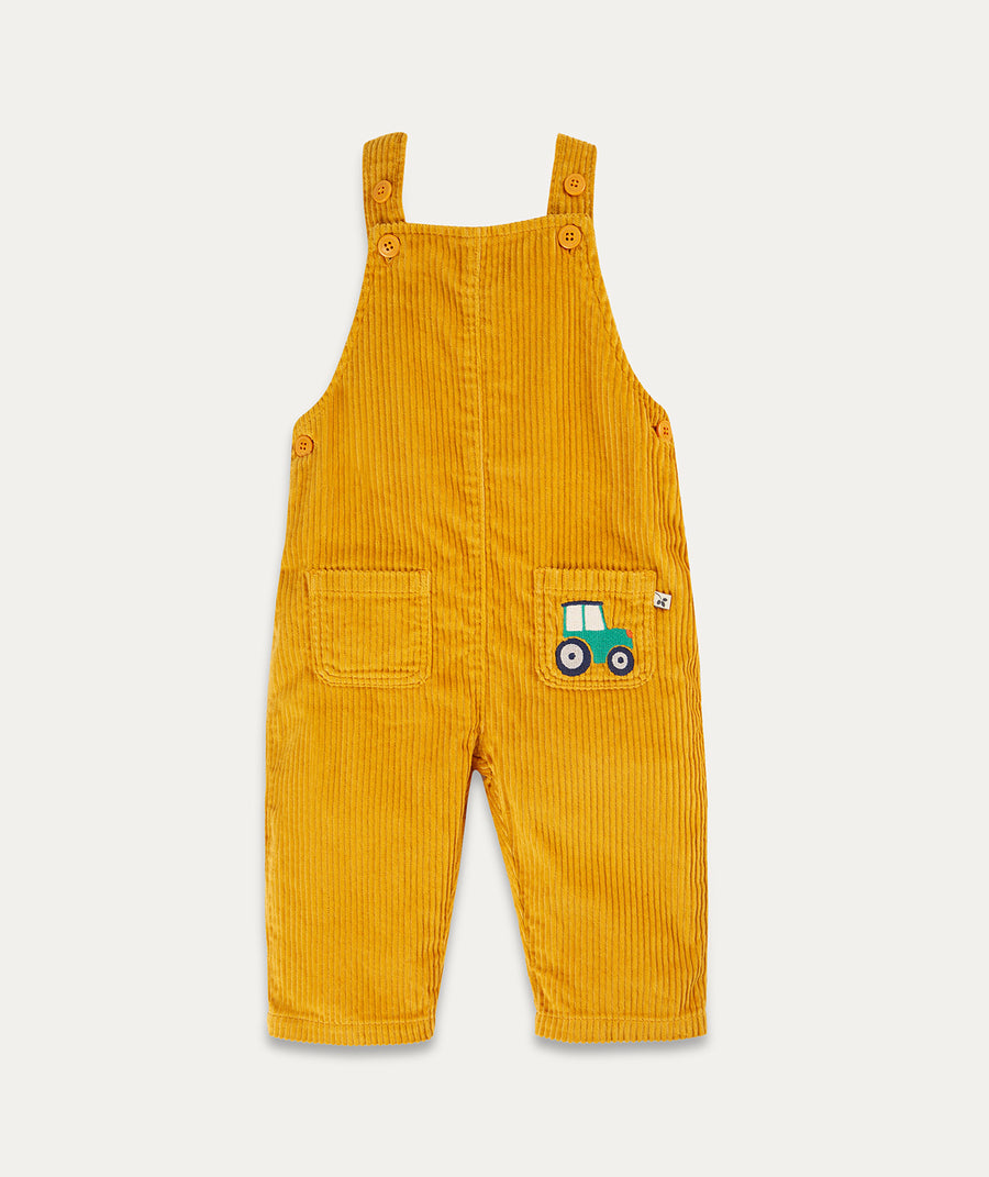 Adley Cord Dungarees - Gold/Tractor