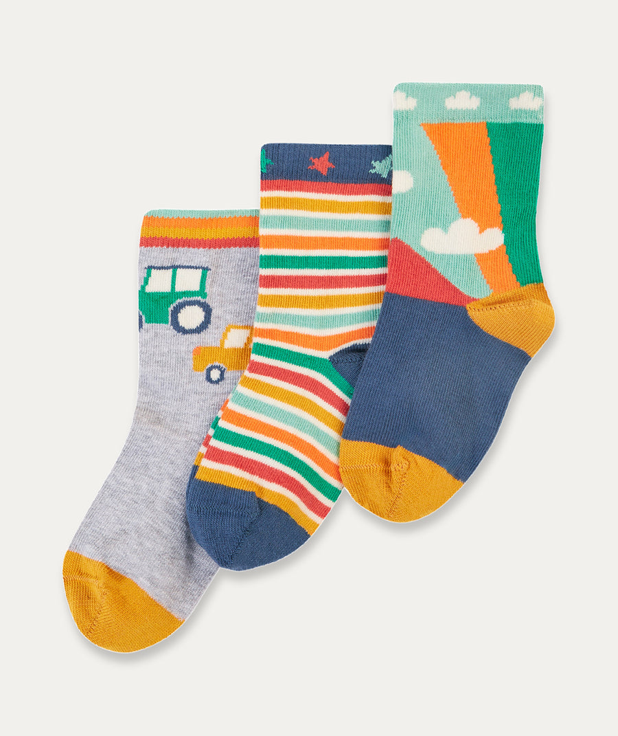 Little Socks 3 Pack - Cars Multipack