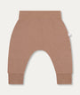 Bear Face Ribbed Joggers - Bear & Brown