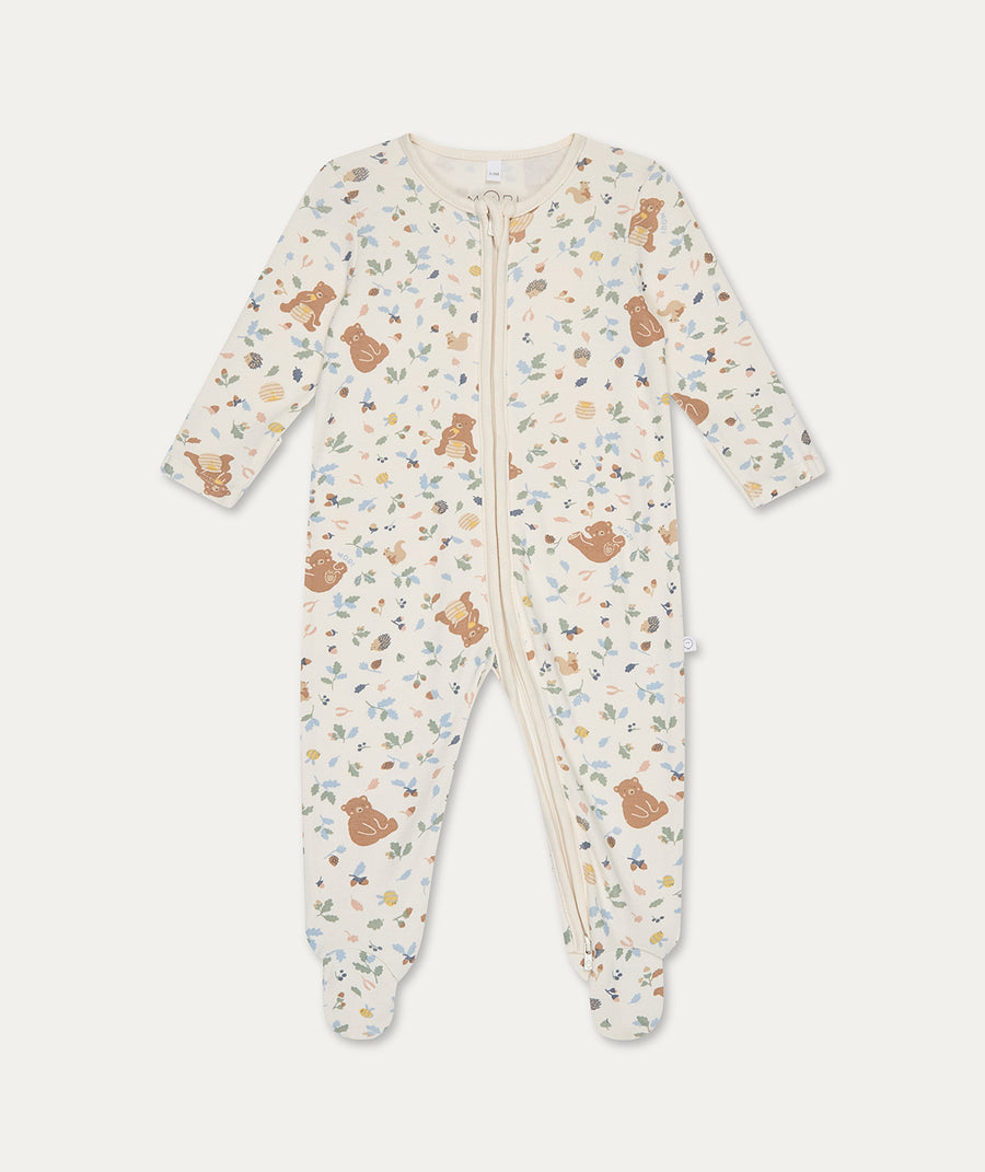 Bear Print Clever Zip Sleepsuit - Bear Print