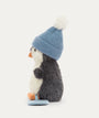 Peanut Penguin Snowboarding Small - Grey