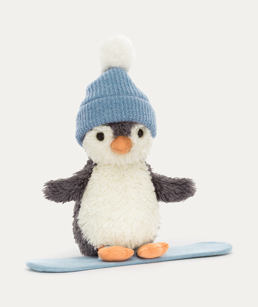 Peanut Penguin Snowboarding Small - Grey