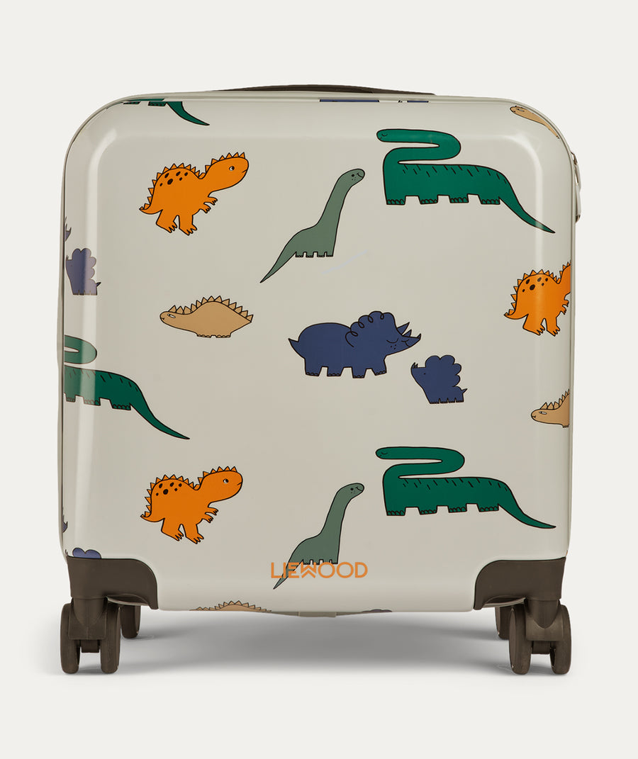 Hollie Hardcase Suitcase - Dinosaurs / Mist