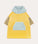 Colourblock Towelling Poncho - Yellow Mix