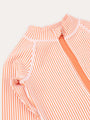 3/4 Sleeve Seersucker Sunsuit -  Coral Seersucker