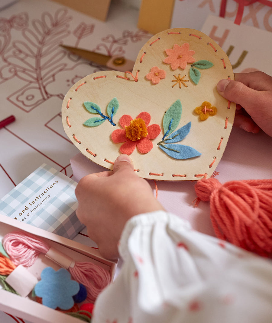 Heart Embroidery Kit - Multi