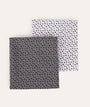 2 Pack Burp Cloth - Happy Dots Grey