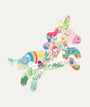 40 Piece Rainbow Unicorn shaped Jigsaw - Multi