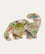 80 Piece Dino Shaped Jigsaw - Multi