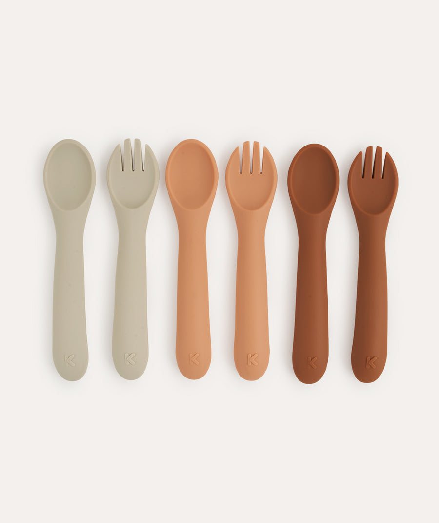 6 Pack Spoons & Forks - Apricot Mix