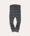 Organic Ribbed Legging - Navy/Grey Stripe