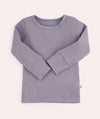 Organic Ribbed Tee - Lilac Mist