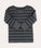 Organic Ribbed Tee - Navy/Grey Stripe