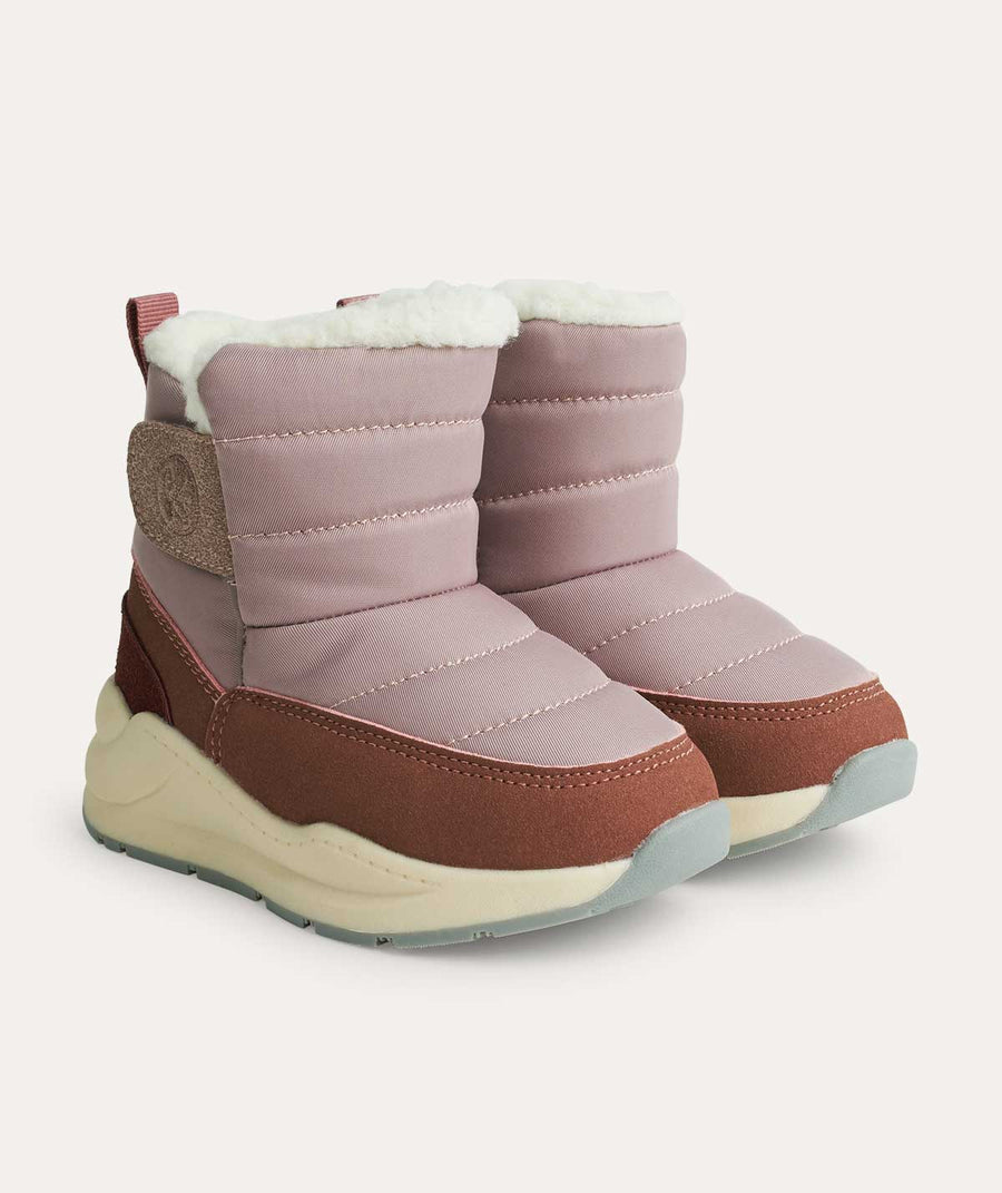 Quilted Snow Boot - Rose