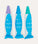 Rice Wax Bath Crayons 3 Colours - Fish (Purple, Blue, Green)