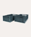 2 Pack Weston Storage Medium Crate - Whale Blue