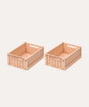 2 Pack Weston Storage Small Crate - Tuscany Rose